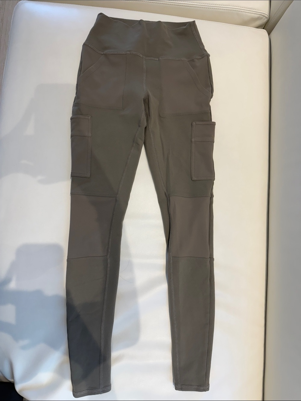 ALO Yoga Olive-Taupe High-Waist Cargo Leggings